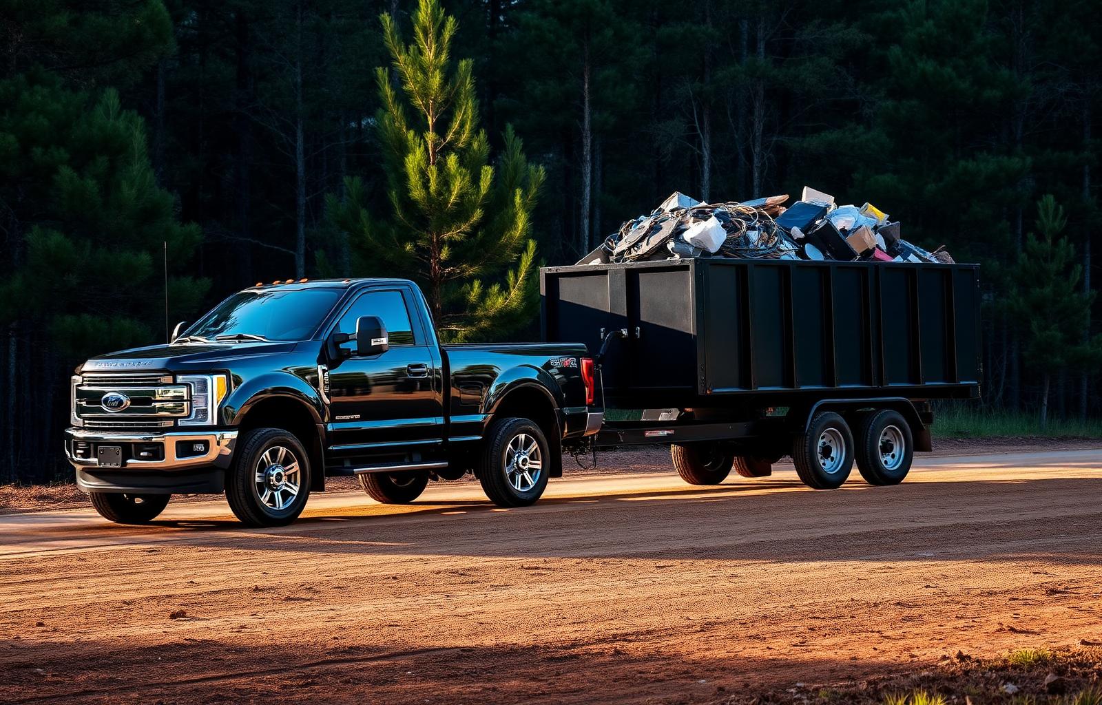 Alpine Hauling truck and trailer